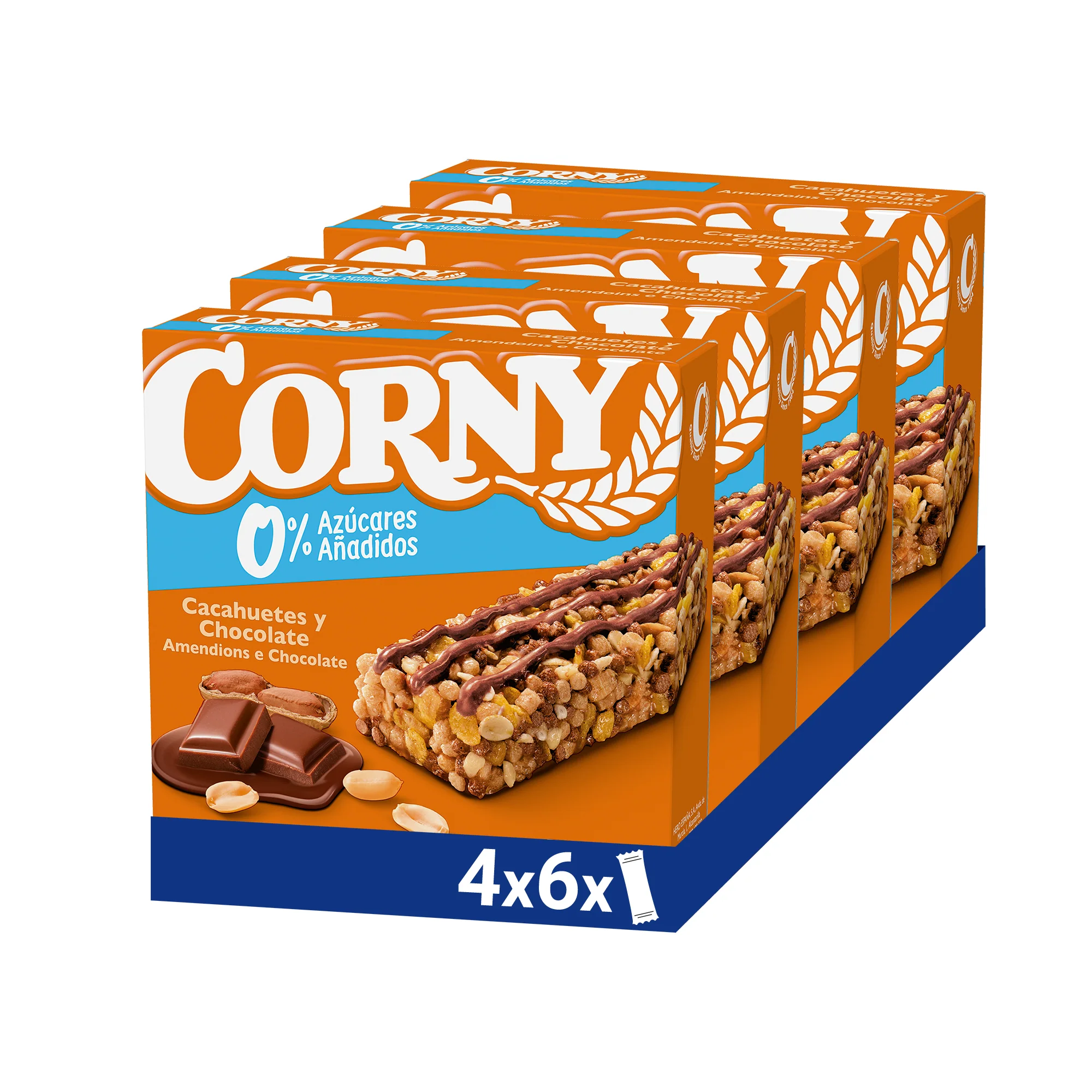 Barrita Corny cacahuete y chocolate sin azúcar añadido - Image 4