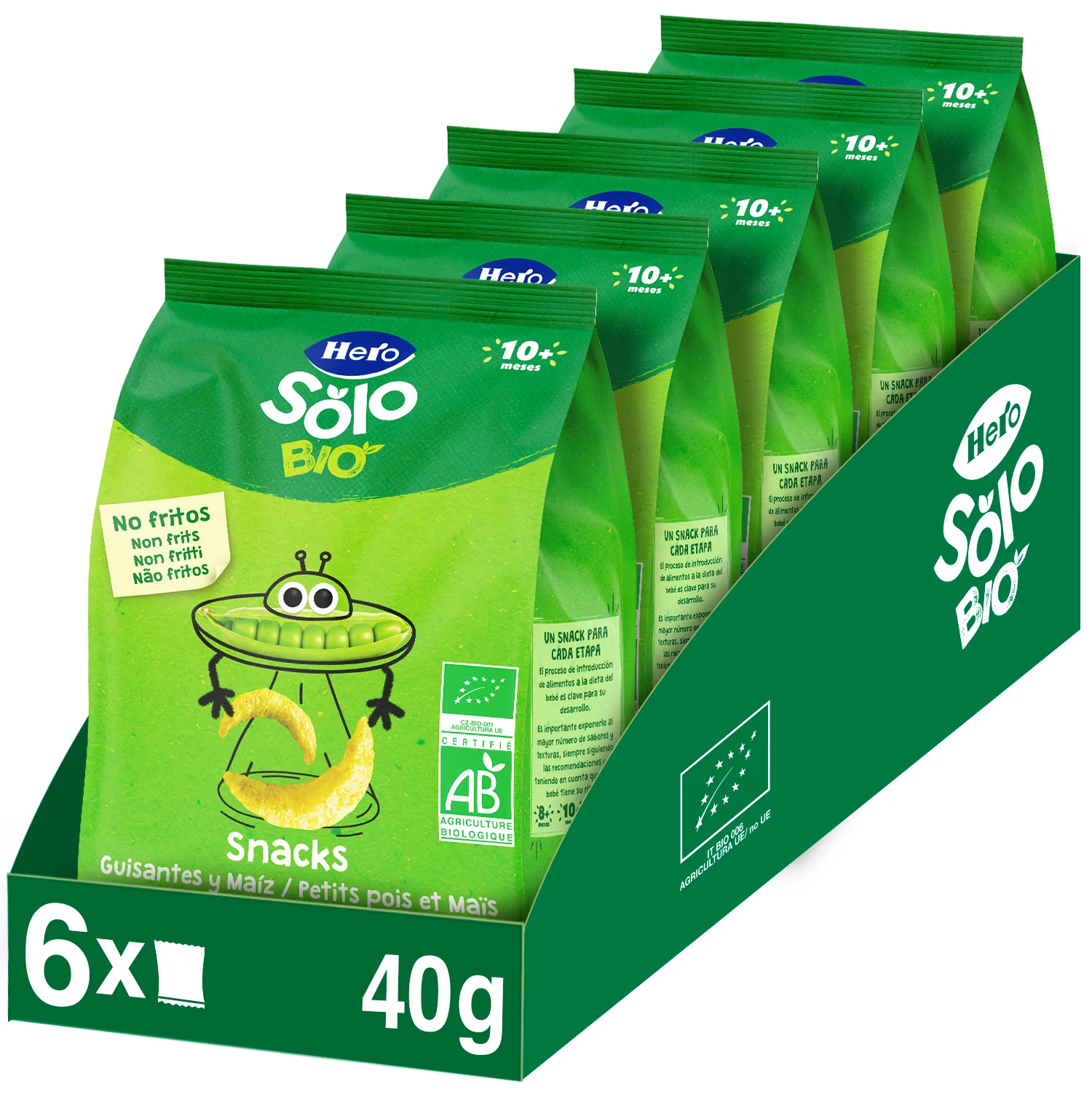 Snacks Hero Solo Bio guisantes y maíz - Image 3