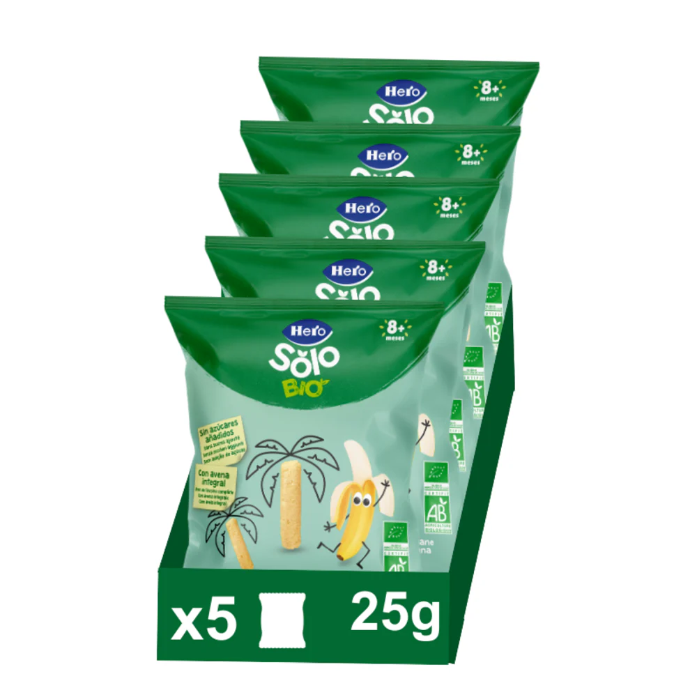 Snacks Hero Solo Bio Puffs maíz avena y plátano - Image 3