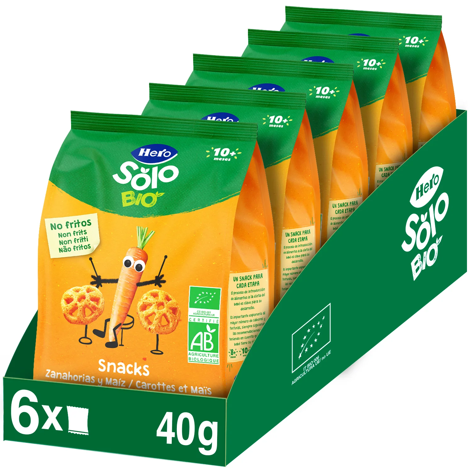 Snacks Hero Solo Bio zanahoria y maíz - Image 3
