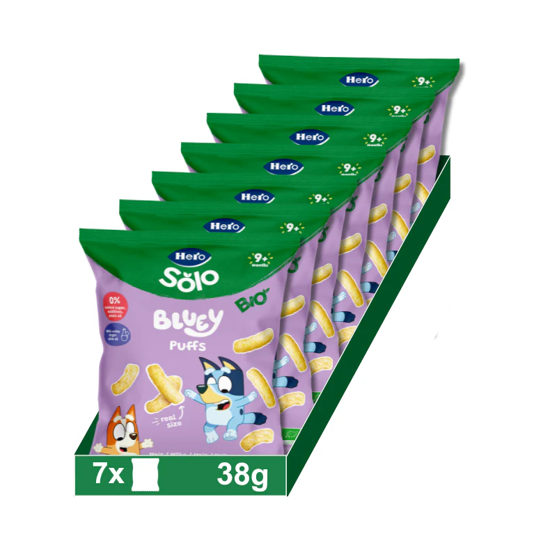 Snacks Hero Solo Bio Puffs Bluey maíz y aceite de oliva - Image 3