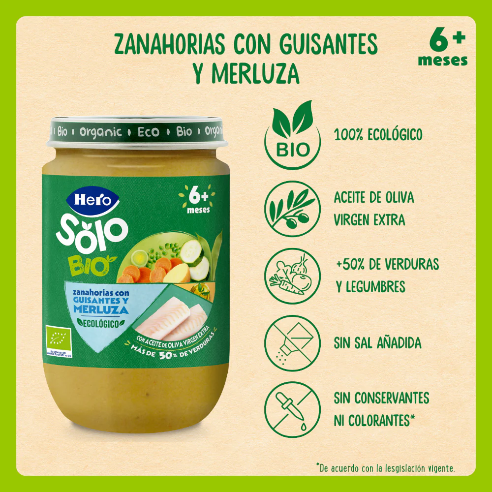 Tarrito Eco Hero Solo zanahoria guisantes y merluza - Image 5