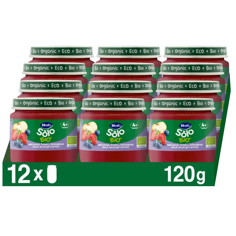 Tarrito Hero Solo Bio manzana fresa y arándanos - Image 3