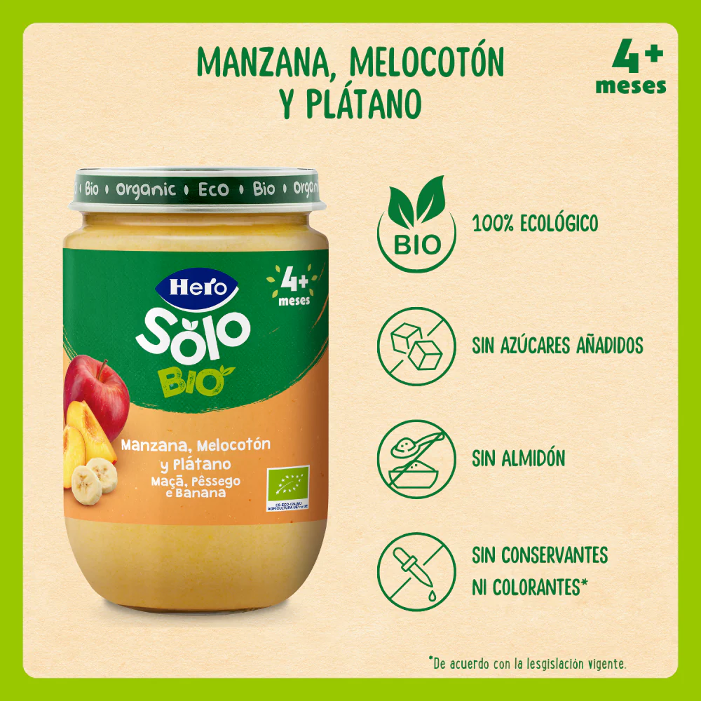 Tarrito Hero Solo Bio manzana melocotón y plátano - Image 4