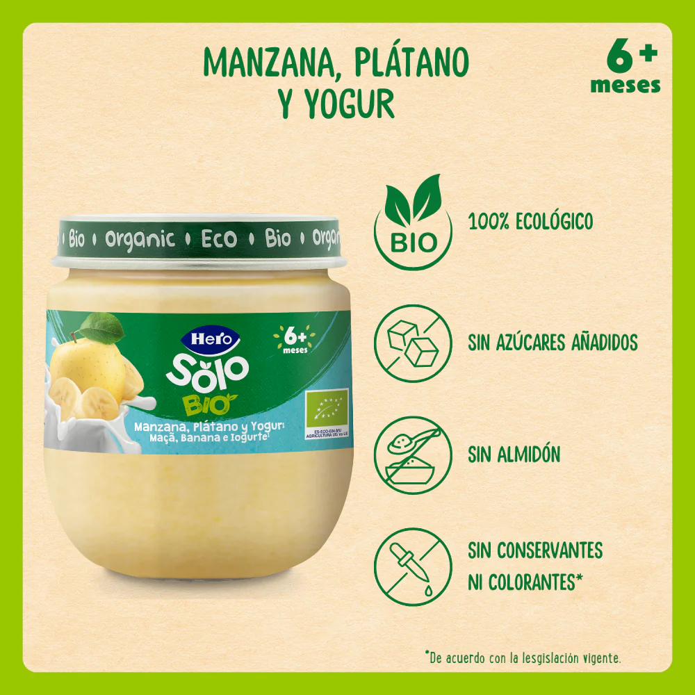 Tarrito Hero Solo Bio manzana plátano y yogur - Image 4
