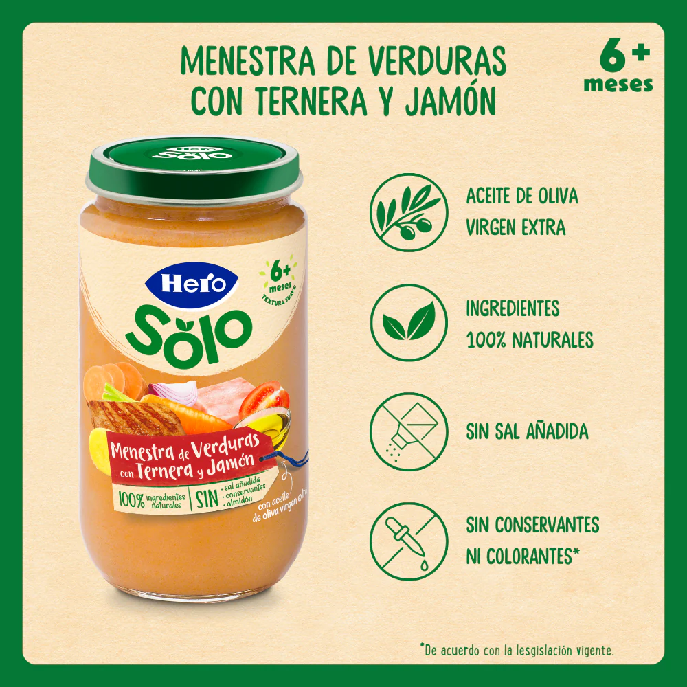 Tarrito Hero Solo Menestra de Verduras con Ternera y Jamón - Image 5
